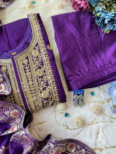 Navy Blue Anarkali Flared Kurti Set